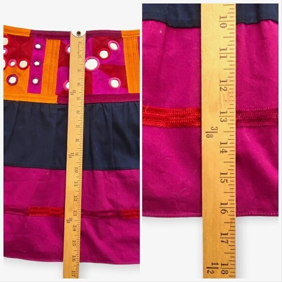 Figue Embroidered Mirrored Paillette Cora‎ Mini Skirt Size 10, NWT - Picture 12 of 13